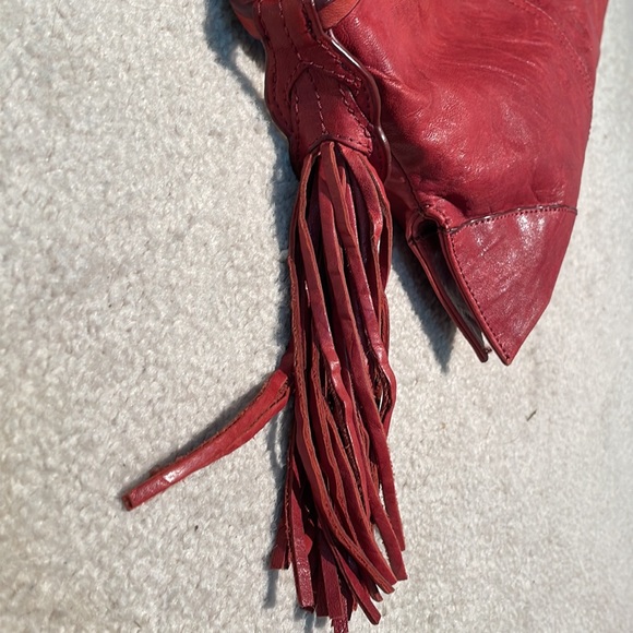 Junior Drake soft Deep Red Leather handbag - Picture 8 of 11